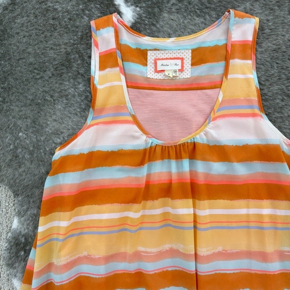 Anthropologie Meadow Rue Striped Sleeveless Top - Picture 3 of 11